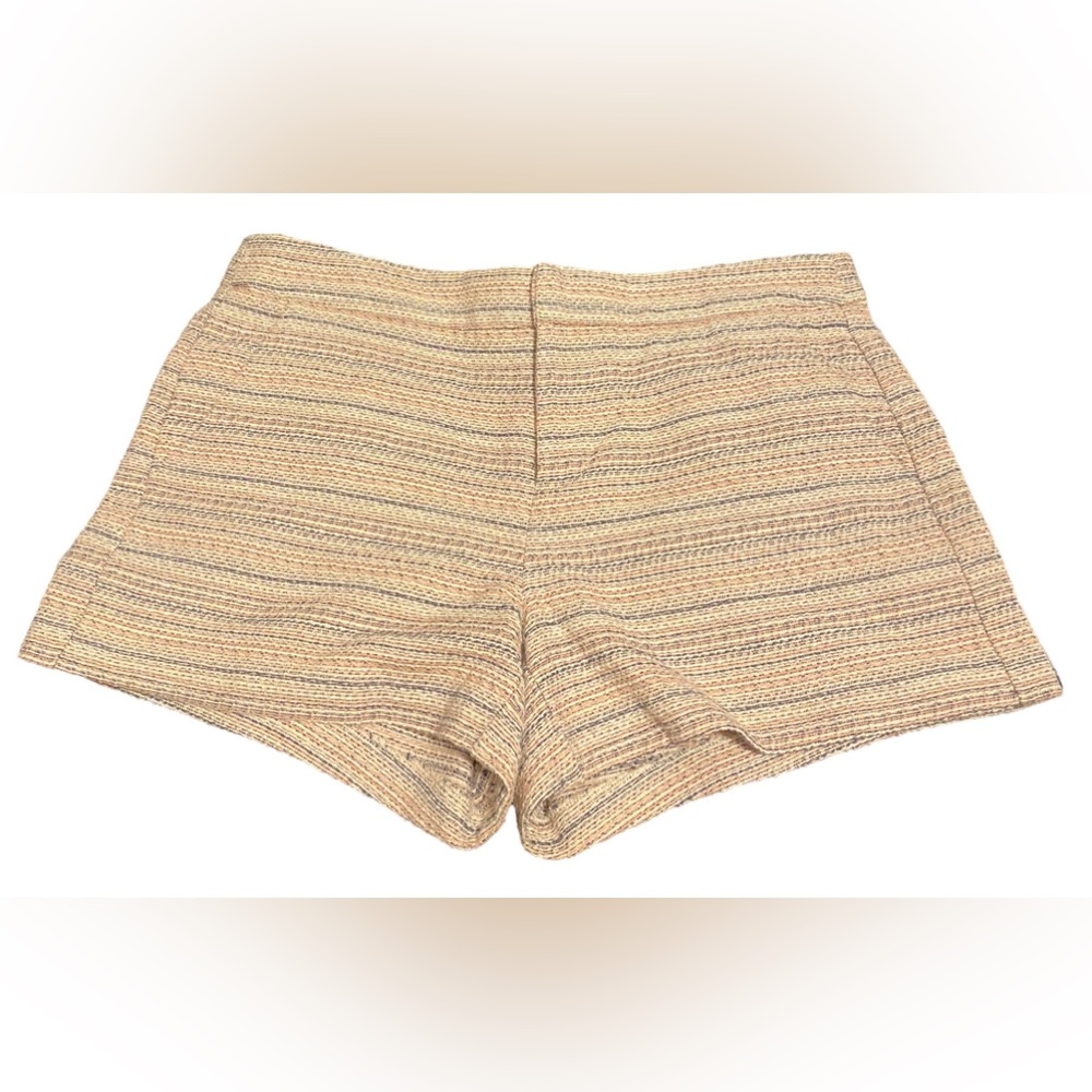JOIE Merci Shorts Santorini Blue Pink White Tweed Twill Striped Size 8
